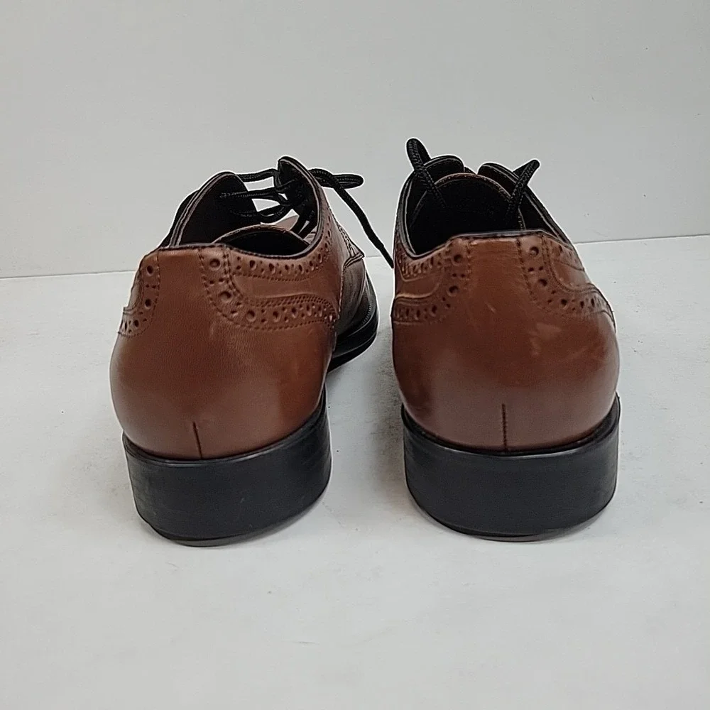 Johnston & Murphy Men's Brown Cap Toe Oxford Dress Shoes Size 9M Leather